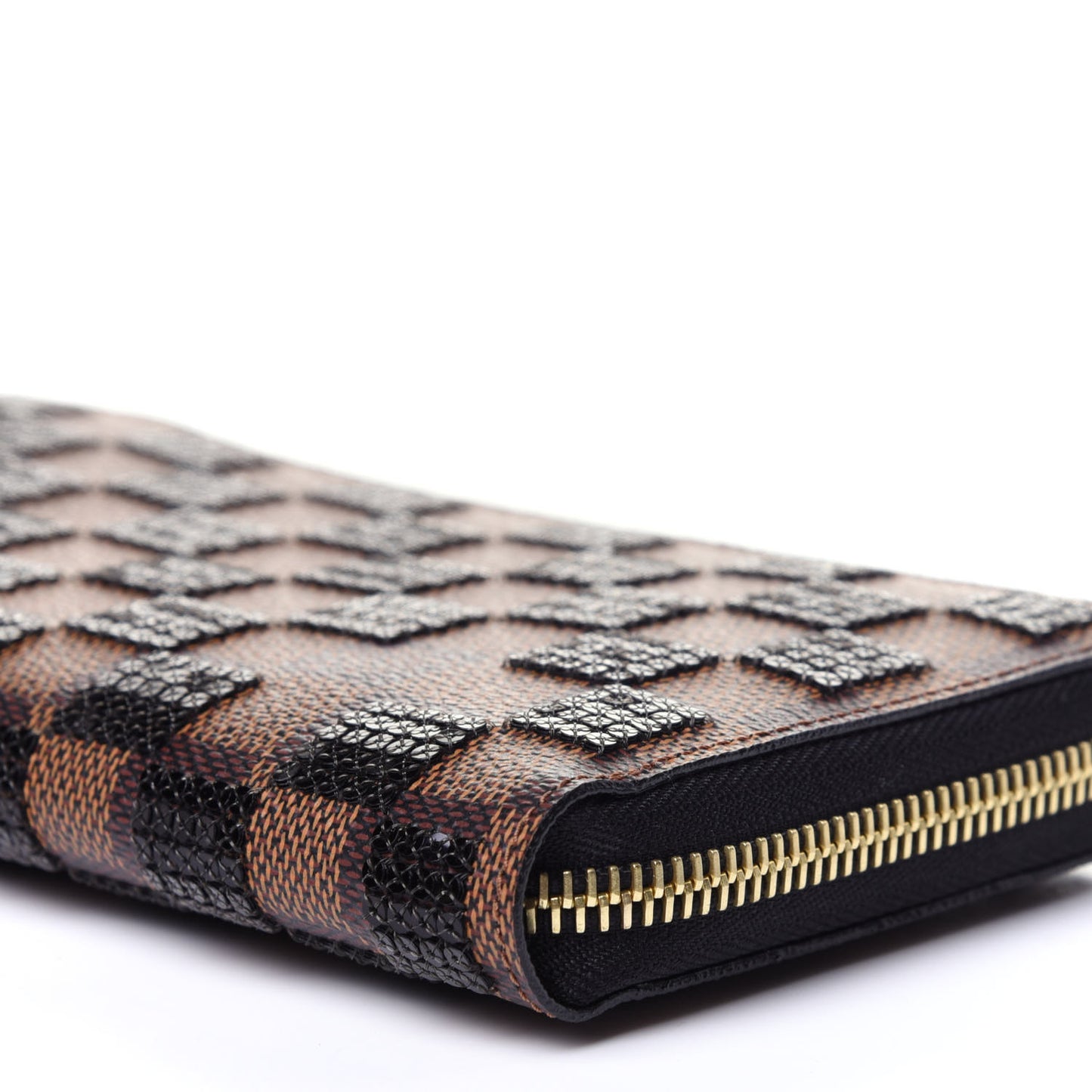 Damier Paillettes Zippy Wallet Black