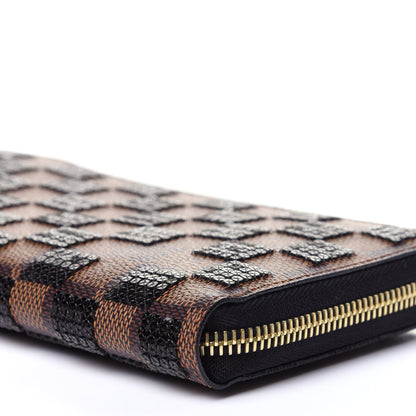 Louis Vuitton Damier Paillettes Zippy Wallet Black 8 of 9