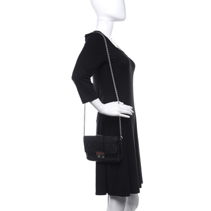 Christian Dior Lambskin Cannage New Lock Pouch Black 2 of 9