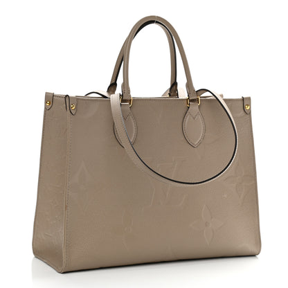 Louis Vuitton Empreinte Monogram Giant Onthego MM Tourterelle 3 of 13