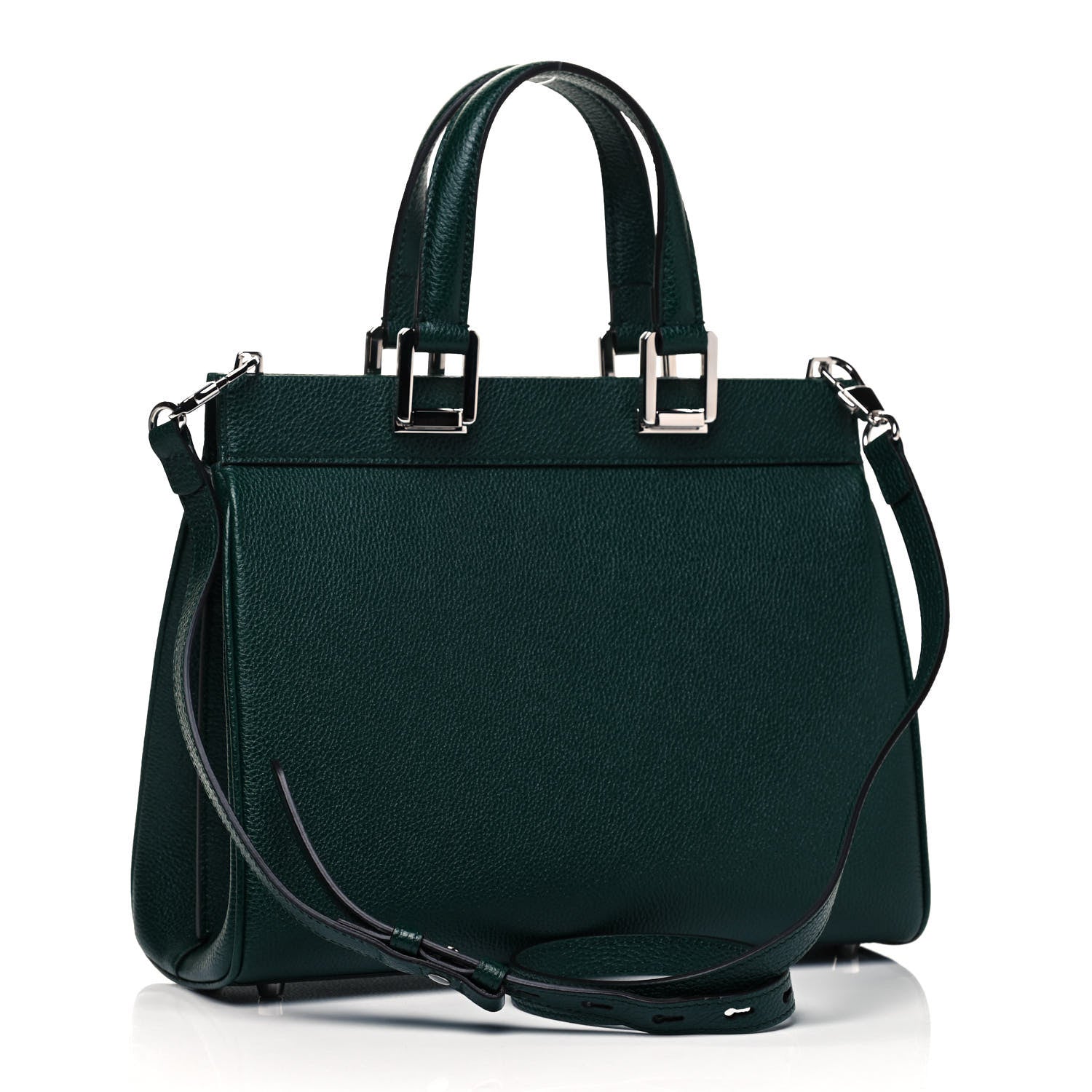 Gucci Grainy Calfskin Small Zumi Top Handle Bag Vintage Green 3 of 9