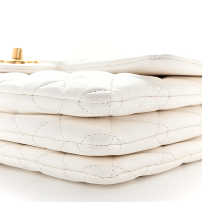 Chanel Lambskin Quilted Medium Pillow Crush Flap White 10 of 10