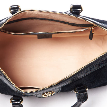 Gucci Suede Patent GG Web Medium Ophidia Boston Black 4 of 8