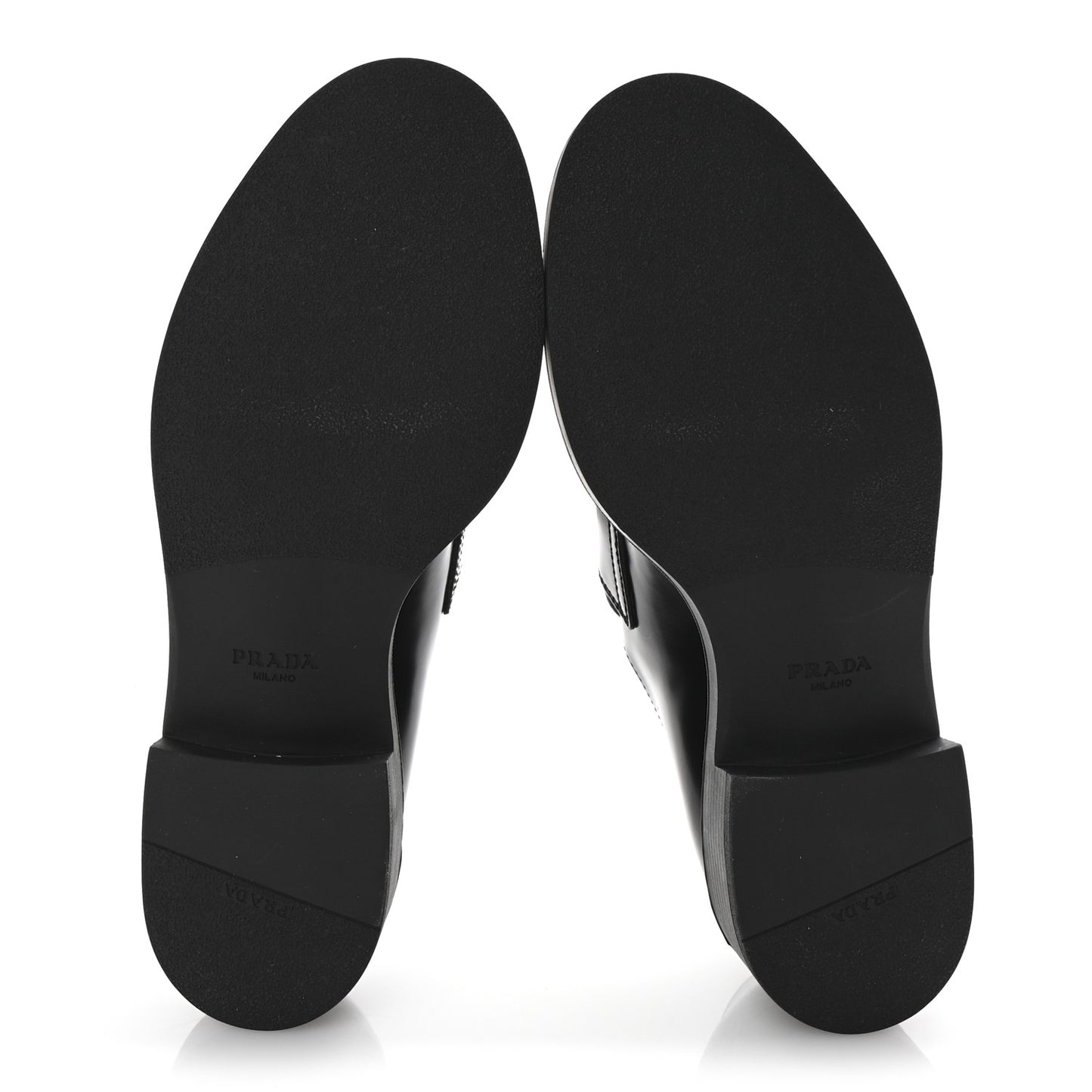 Spazzolato Metal Triangle Logo 50mm Loafers 40.5 Black