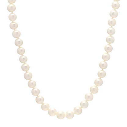 Tiffany Sterling Silver Freshwater Cultured Pearl 8-9mm Ziegfeld Necklace 1 of 7