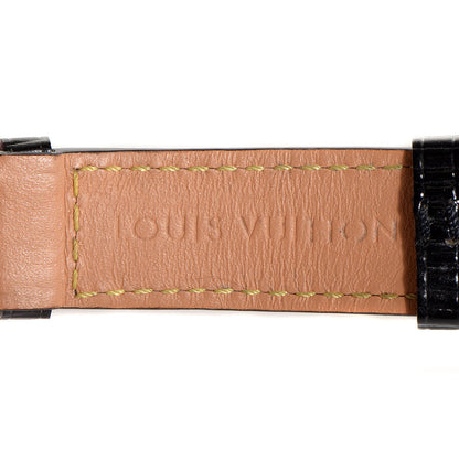 Louis Vuitton Stainless Steel Epi Diamond 34mm Tambour Forever Quartz Watch Champagne 7 of 7