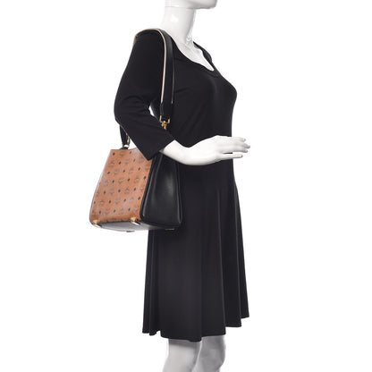 MCM Visetos Small Corina Shoulder Bag Cognac 2 of 15