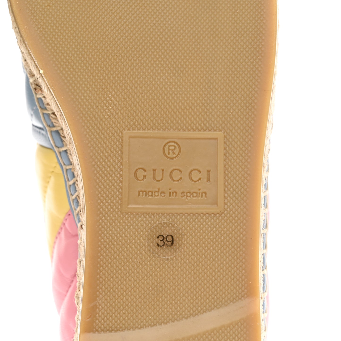 Nappa Matelasse Diagonal GG Marmont Espadrilles 39 Multicolor Pastel