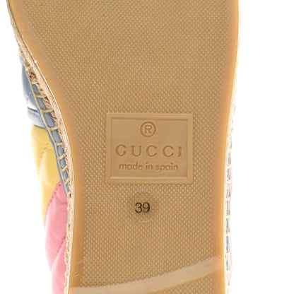 Gucci Nappa Matelasse Diagonal GG Marmont Espadrilles 39 Multicolor Pastel 8 of 9