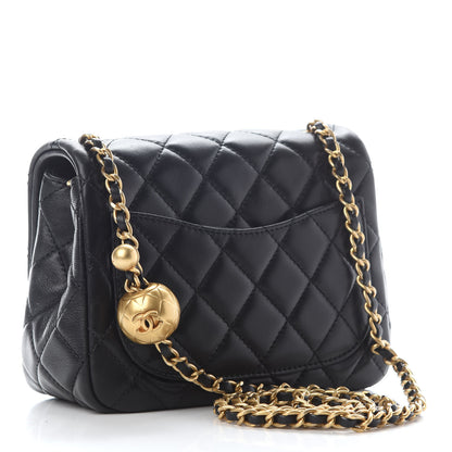 Chanel Lambskin Quilted Mini Pearl Crush Flap Black 3 of 9