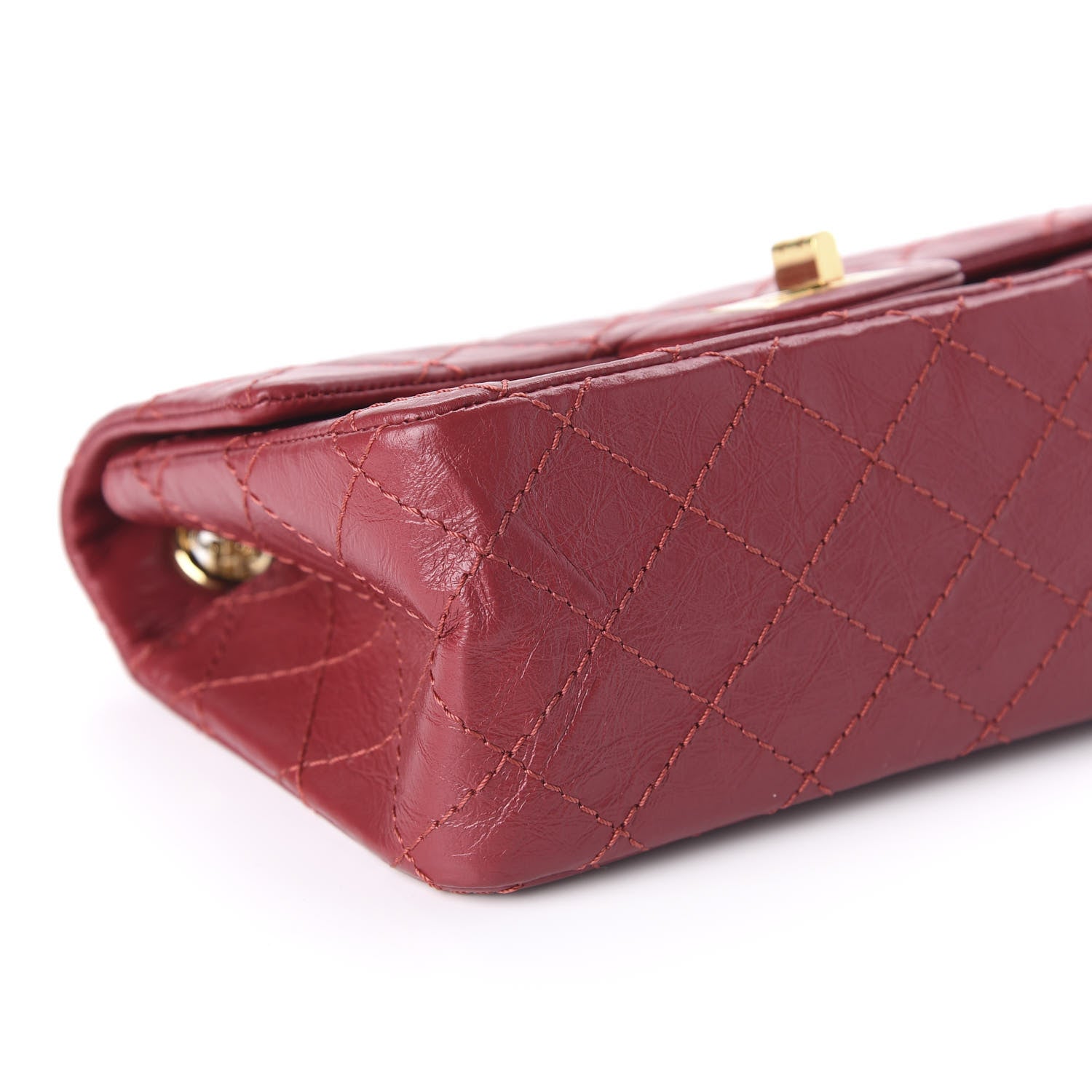 Chanel Aged Calfskin Quilted 2.55 Reissue Mini Flap Red 6 of 11