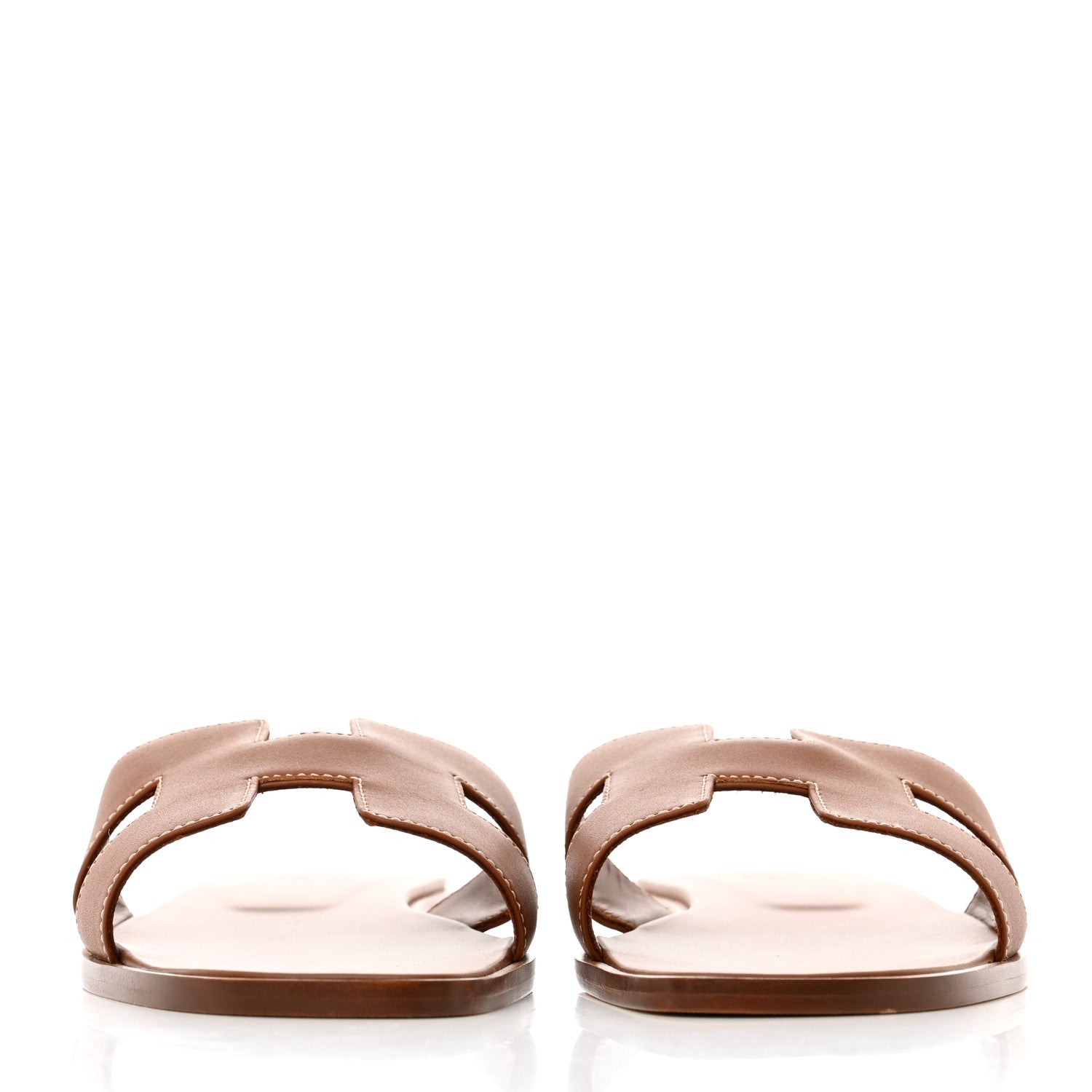 Hermes Box Calfskin Oran Sandals 40 Gold 2 of 11