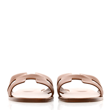 Hermes Box Calfskin Oran Sandals 40 Gold 2 of 11