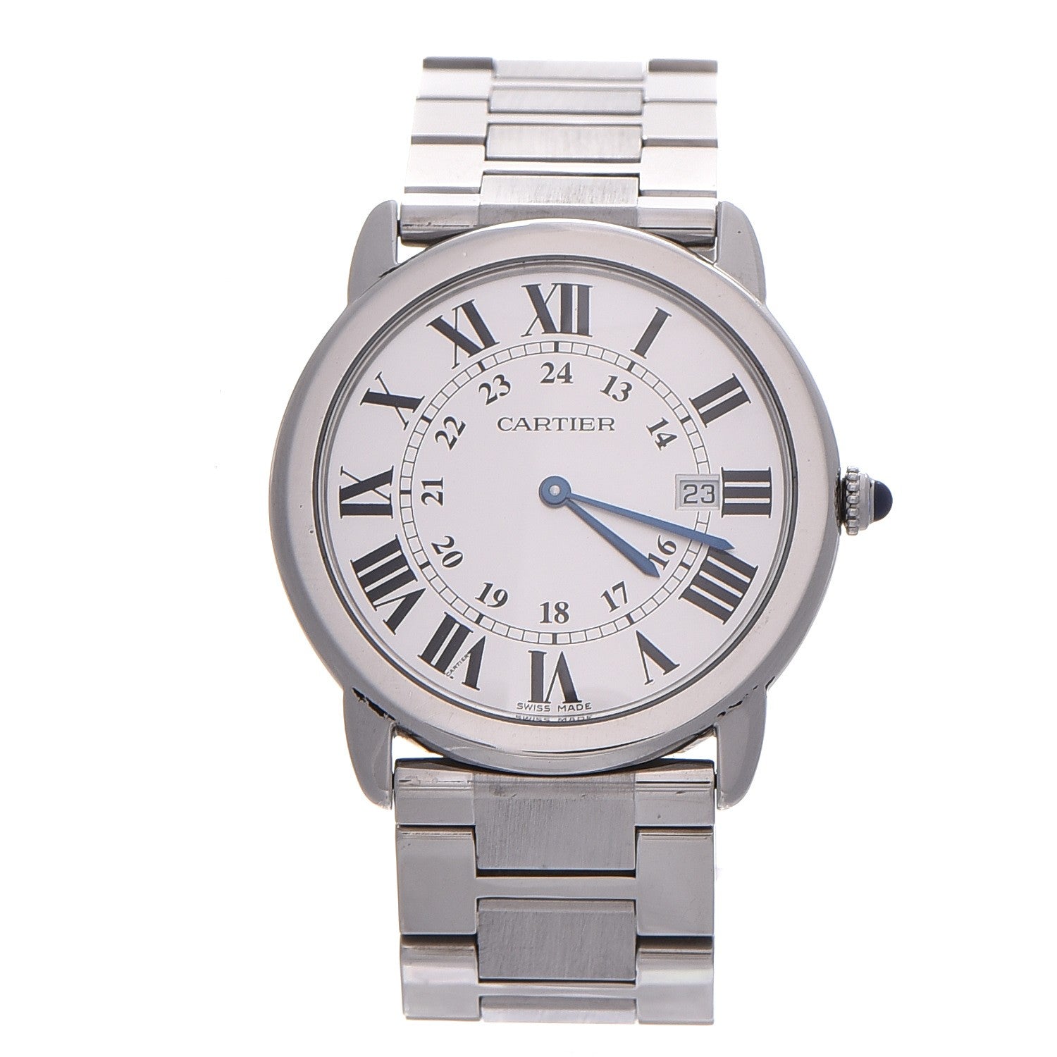 Cartier Stainless Steel 36mm Ronde Solo Quartz Watch 1 of 9