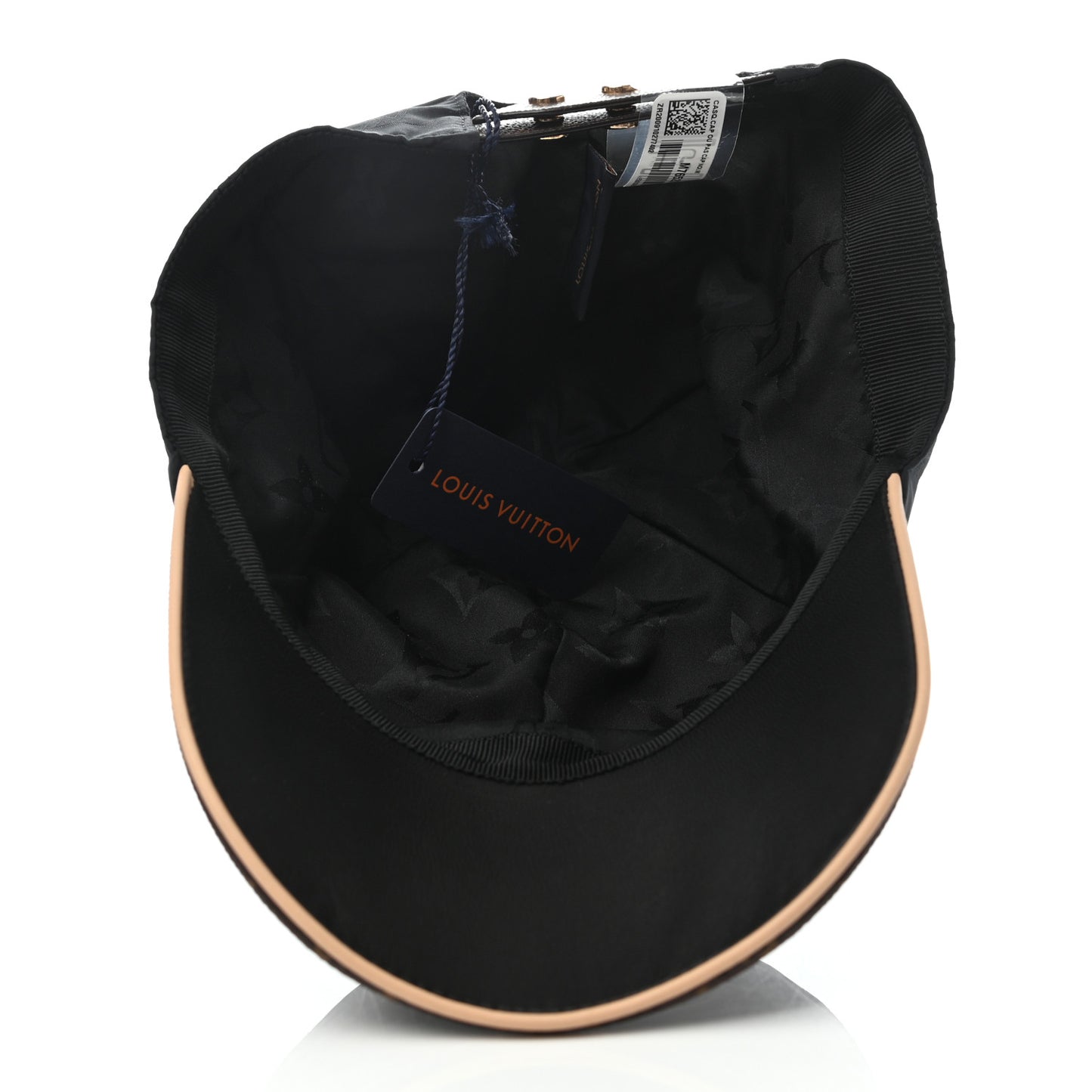 Polyester Silk Monogram LV Get Ready Cap M Black