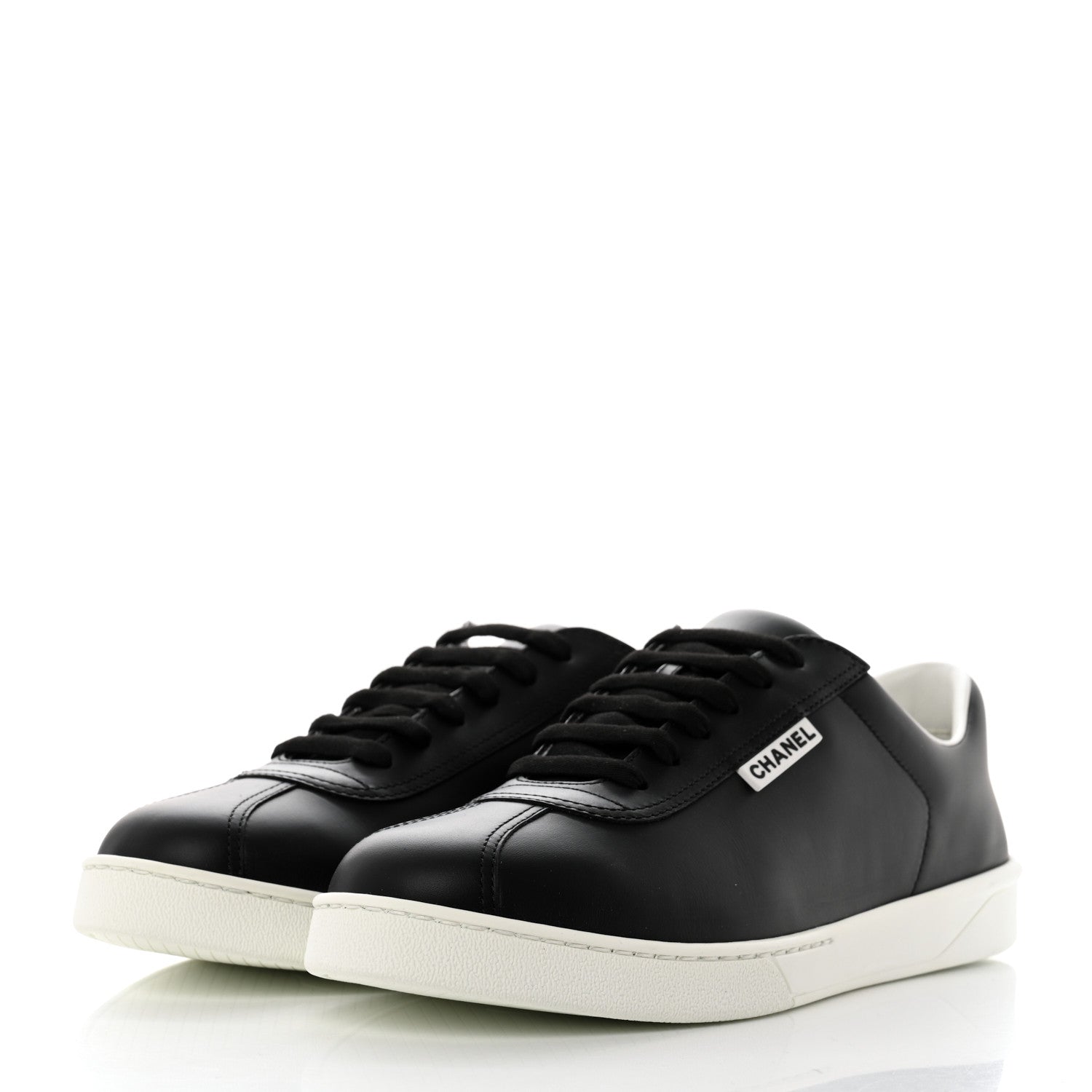 Chanel Calfskin Mens CC Sneakers 43 Black 3 of 9