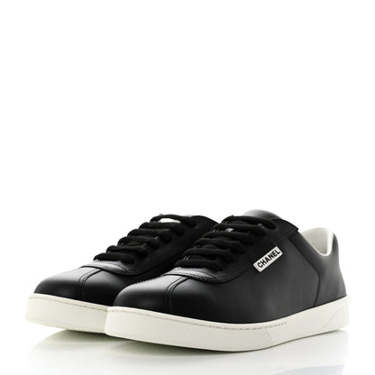Chanel Calfskin Mens CC Sneakers 43 Black 3 of 9