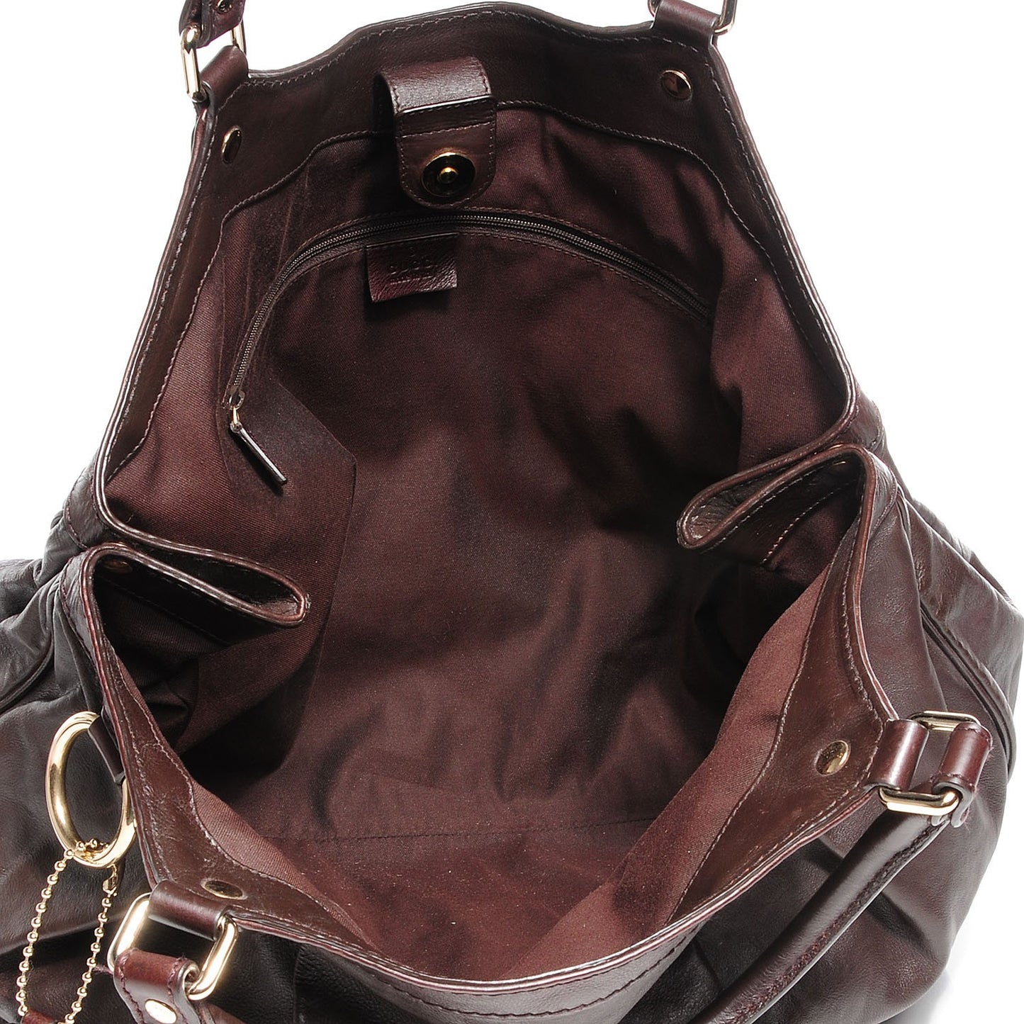 Leather Large Sukey Tote Dark Brown
