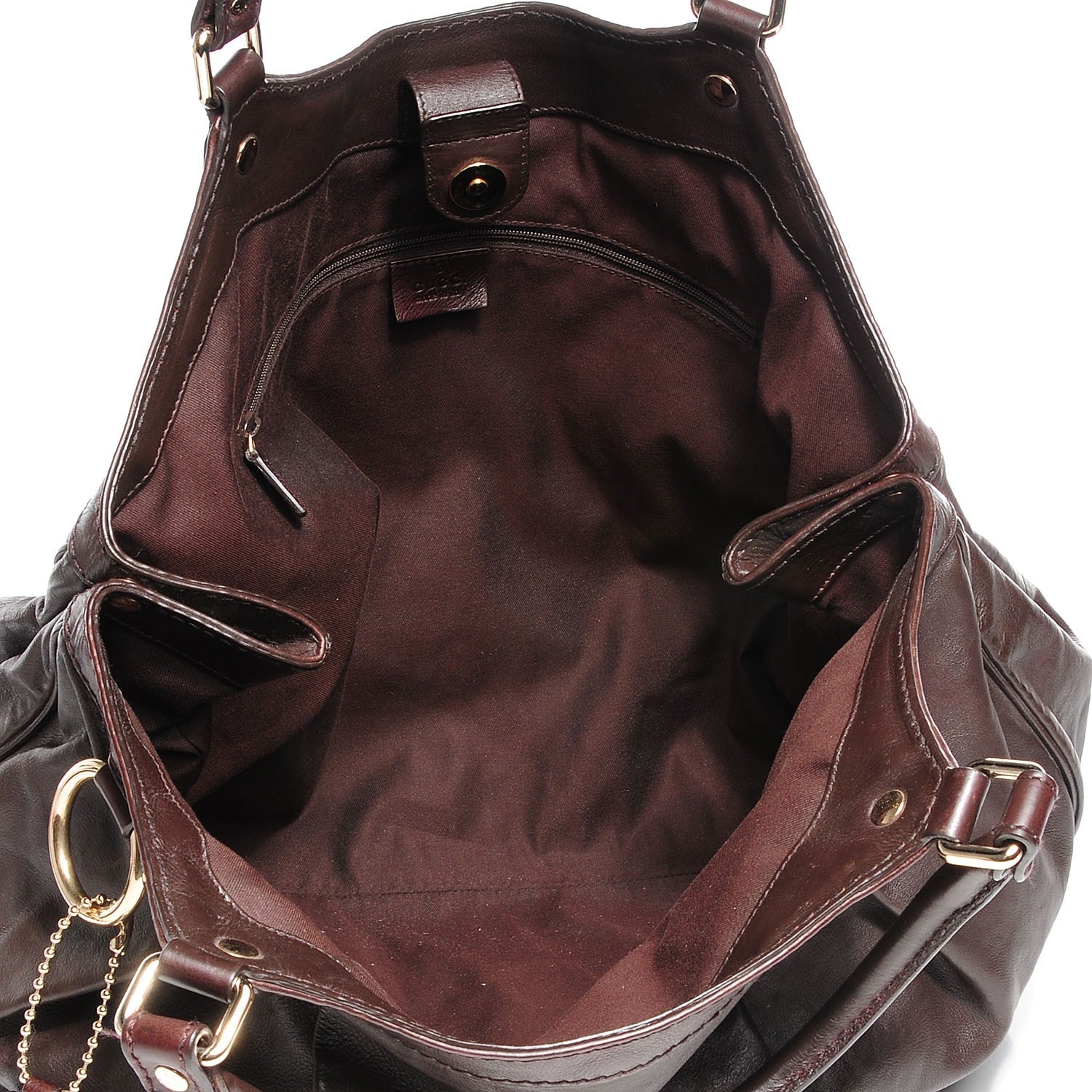 Gucci Leather Large Sukey Tote Dark Brown 9 of 9