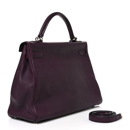 Hermes Chevre de Coromandel Kelly Retourne 32 Quetsche 3 of 11