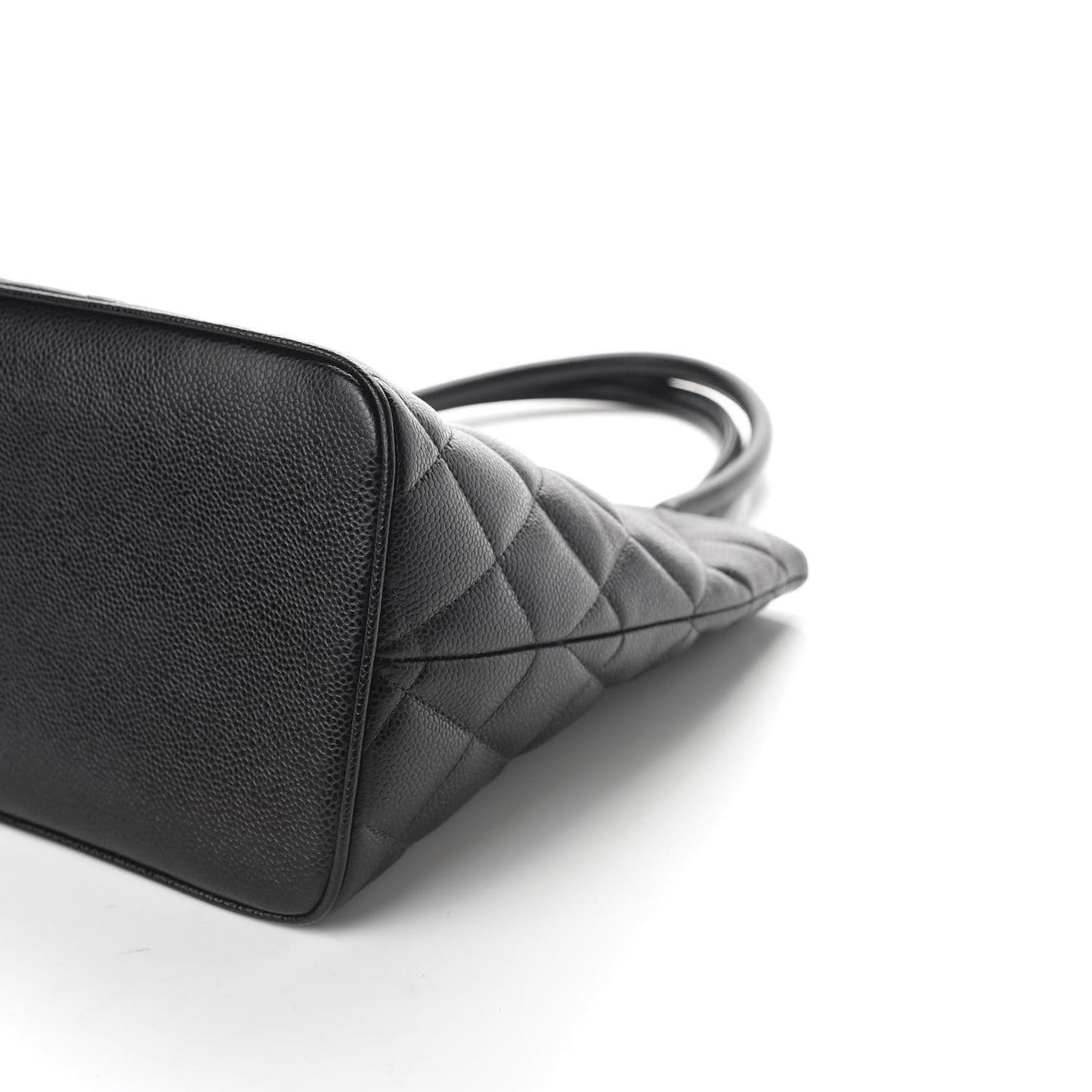 Caviar Quilted Medallion Tote Black