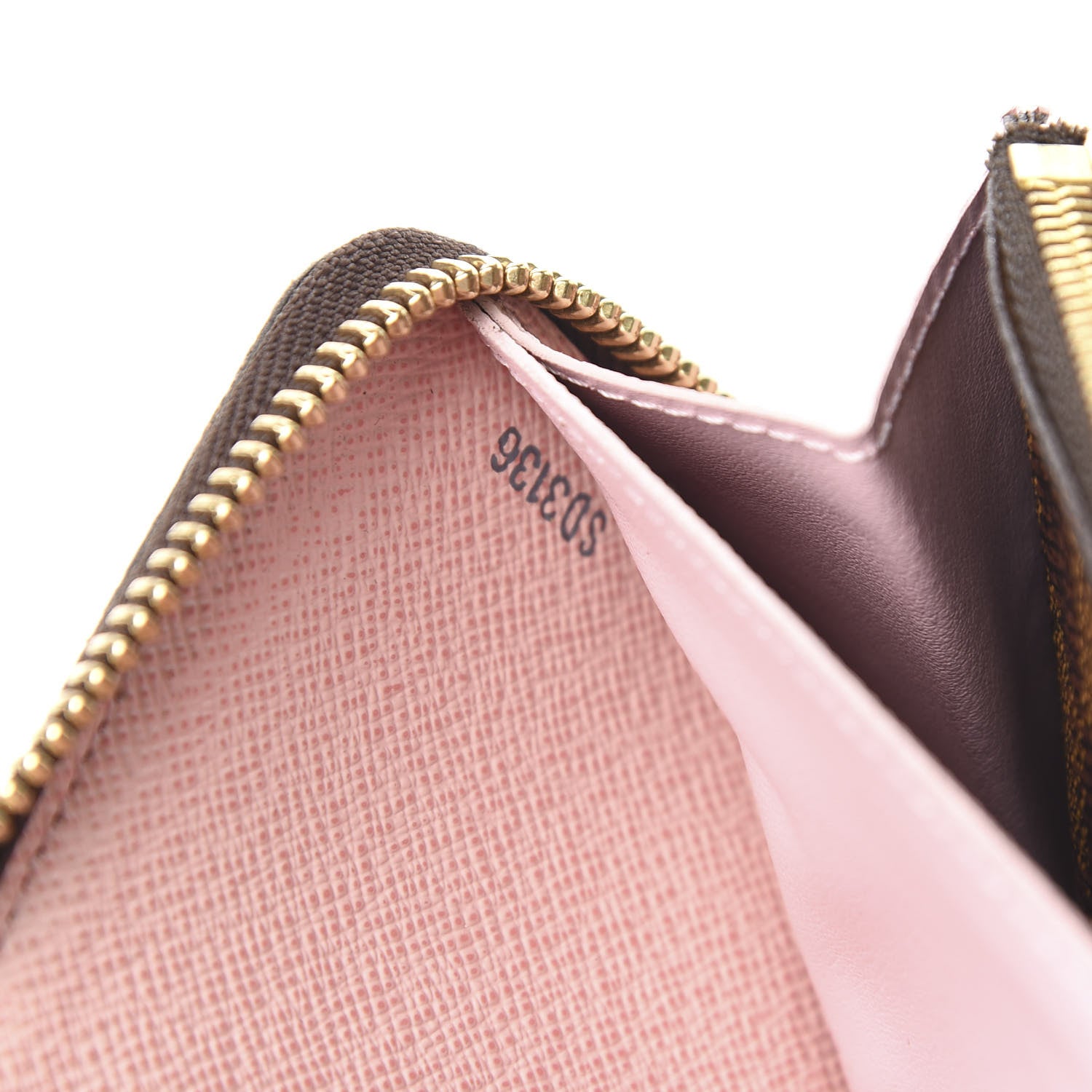 Louis Vuitton Damier Ebene Clemence Wallet Rose Ballerine 7 of 7