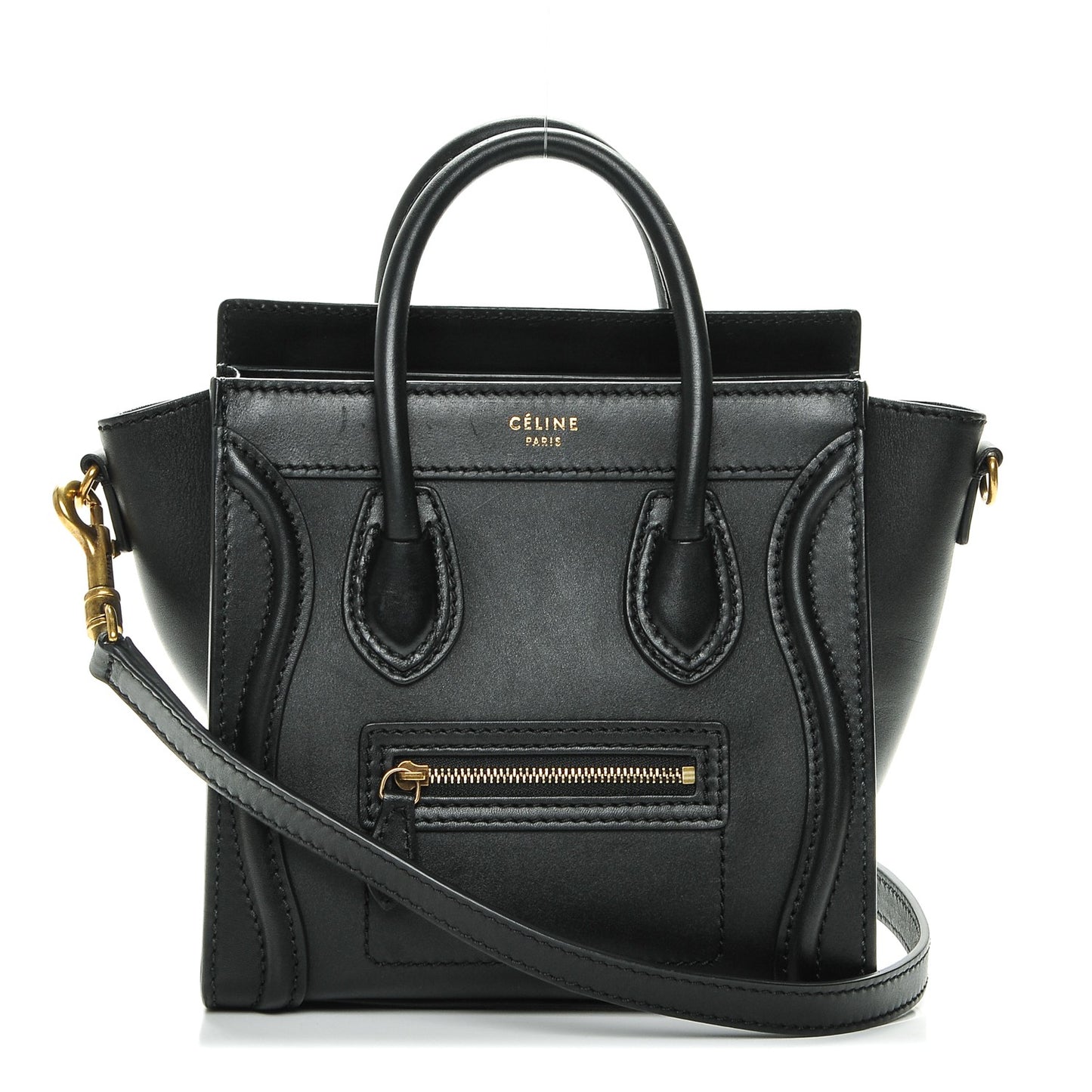 Smooth Calfskin Nano Luggage Black