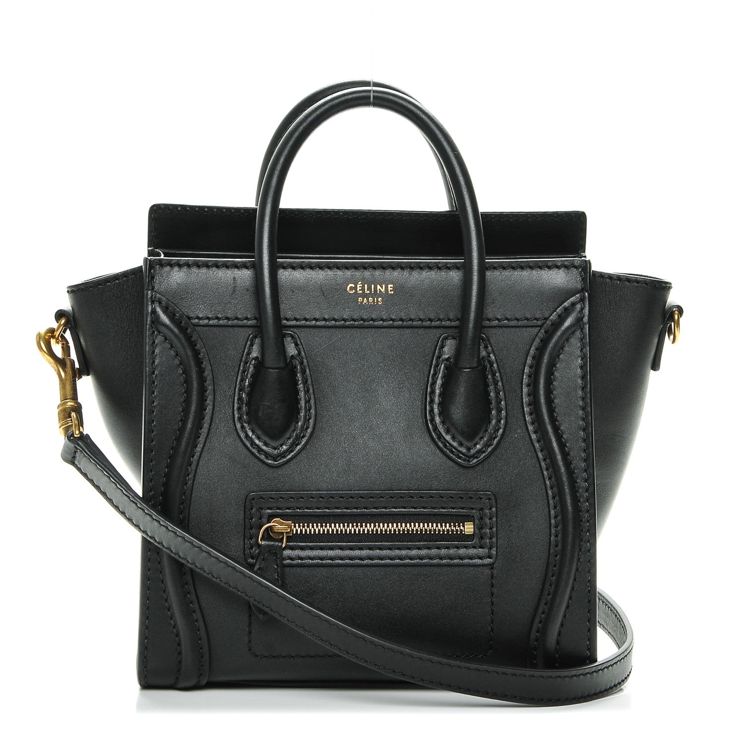 Celine Smooth Calfskin Nano Luggage Black 1 of 6