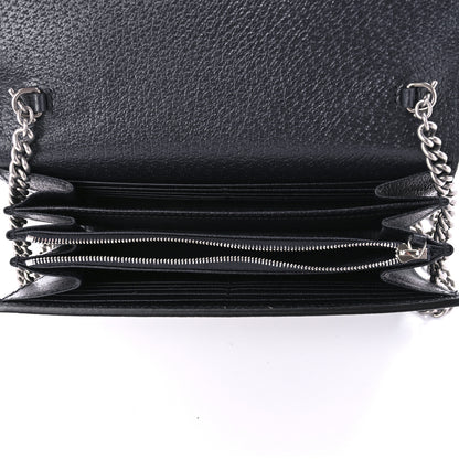 Gucci GG Supreme Monogram Textured Dollar Calfskin Mini Dionysus Chain Wallet Beige Blue 4 of 7