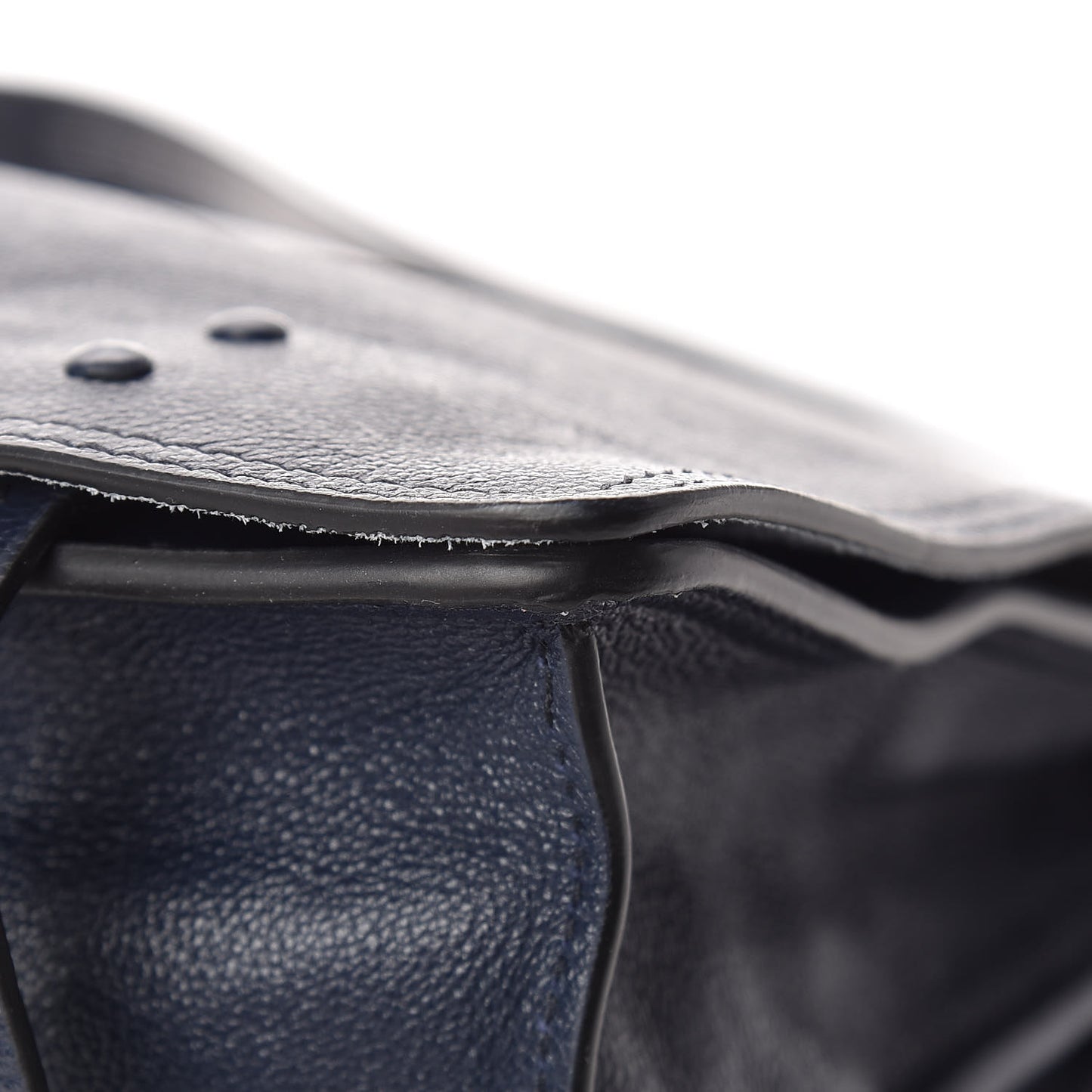 Glace Calf Etiquette Flap Baltico Astrale