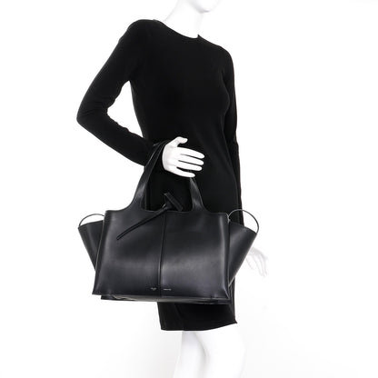 Celine Supple Natural Calfskin Medium Tri-Fold Bag Black 2 of 7