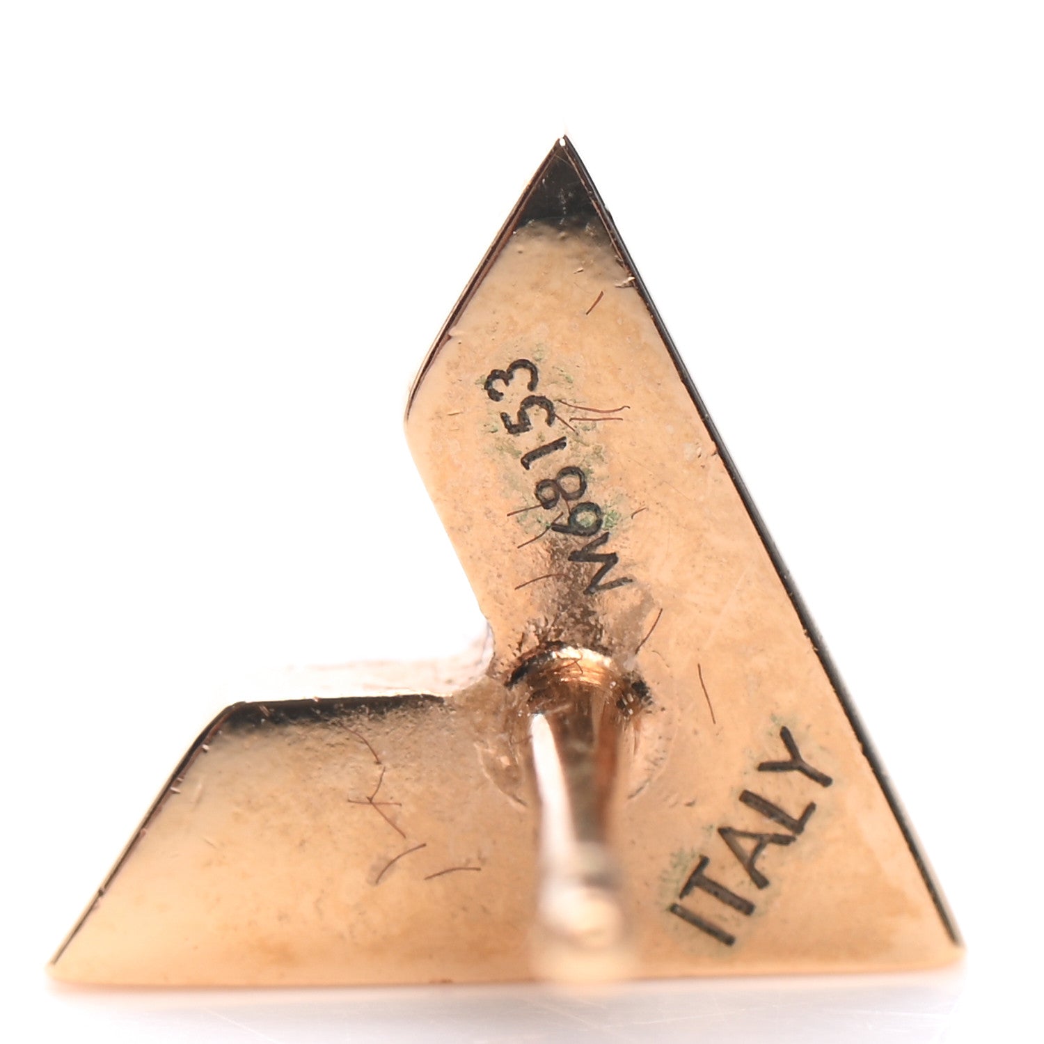 Louis Vuitton Brass Essential V Stud Earrings Gold 4 of 6