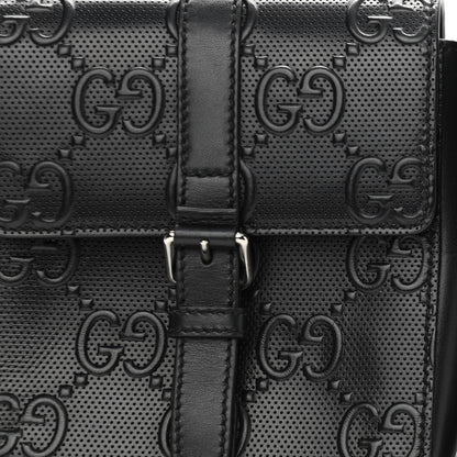 Gucci Calfskin GG Tennis Embossed 2 Detachable Pouch Belt Bag Black 9 of 11