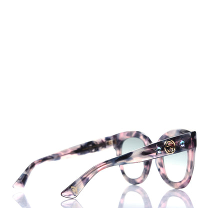 Gucci Round Frame Star Sunglasses GG0208S Grey Pink 4 of 7