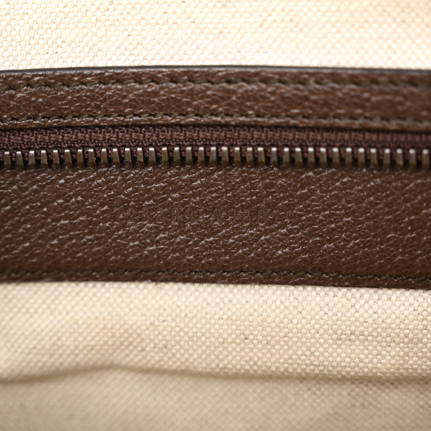 GG Supreme Monogram Textured Dollar Calfskin Web Medium Ophidia Top Handle Duffle Bag Beige Ebony New Acero