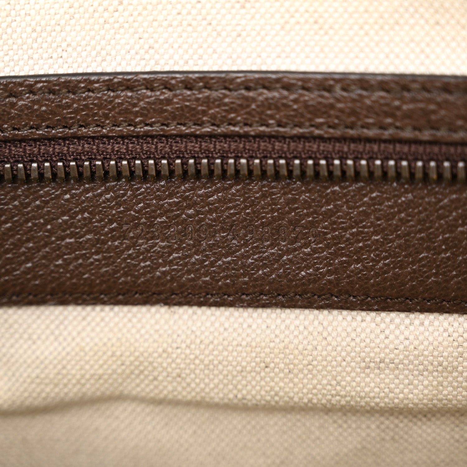 Gucci GG Supreme Monogram Textured Dollar Calfskin Web Medium Ophidia Top Handle Duffle Bag Beige Ebony New Acero 7 of 15