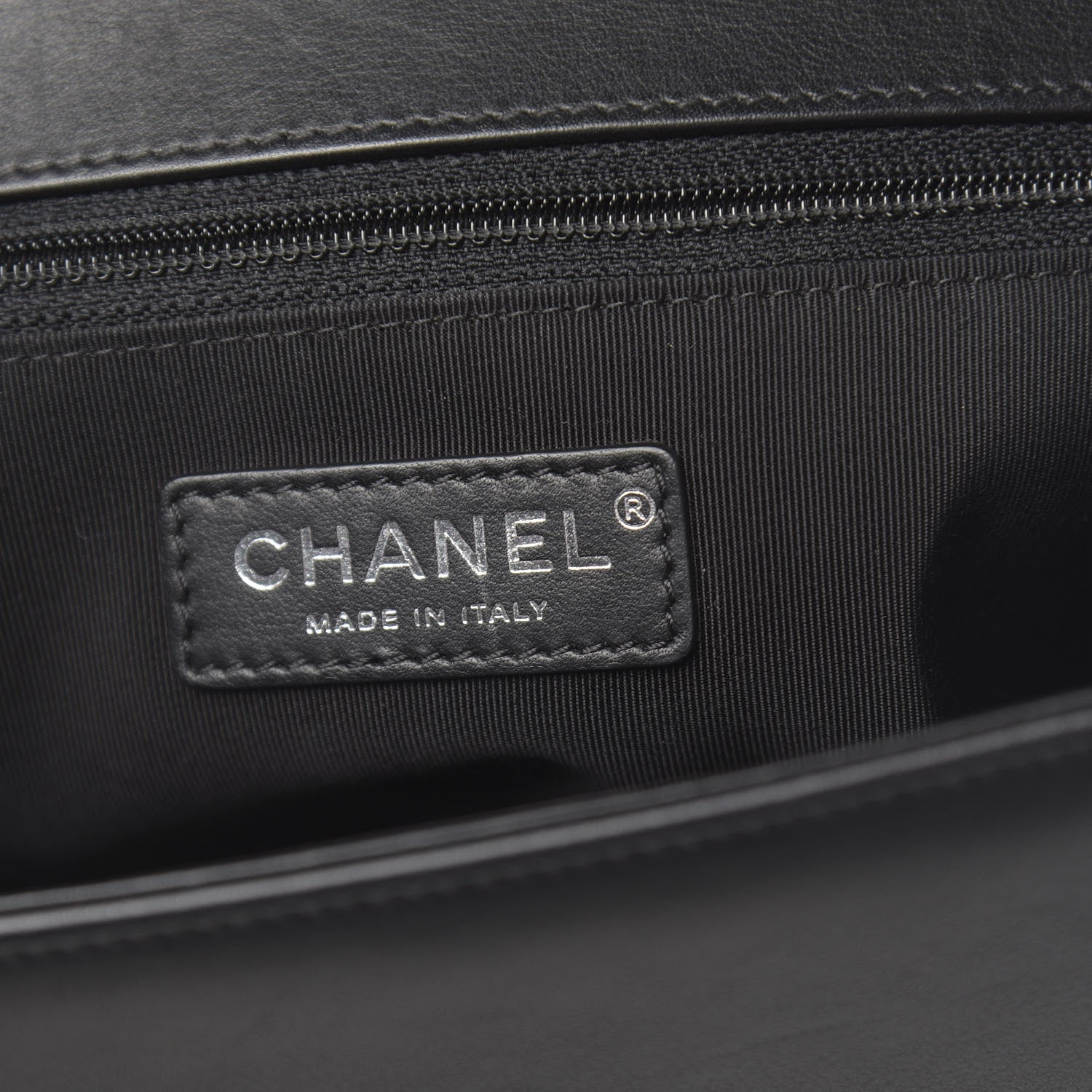 Chanel Calfskin Chevron Quilted New Medium Boy Flap Black 6 of 12