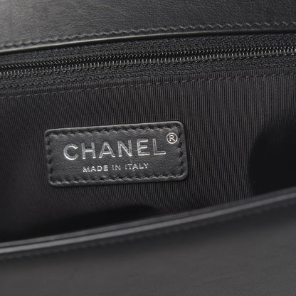 Chanel Calfskin Chevron Quilted New Medium Boy Flap Black 6 of 12