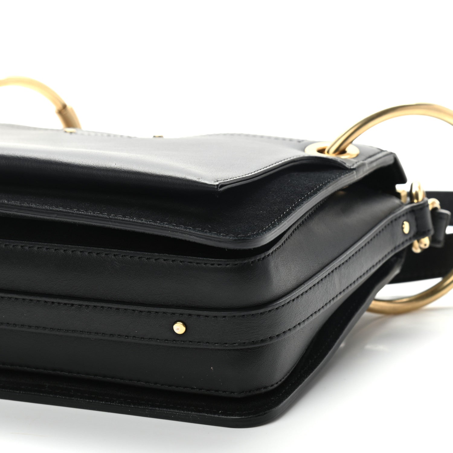 Chloe Calfskin Suede Small Roy Bag Black 5 of 11