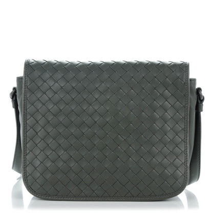 Bottega Veneta Nappa Intrecciato Small Flap Crossbody Grey 1 of 7