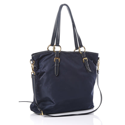 Prada Tessuto Nylon Vitello Daino Tote Baltico 2 of 16