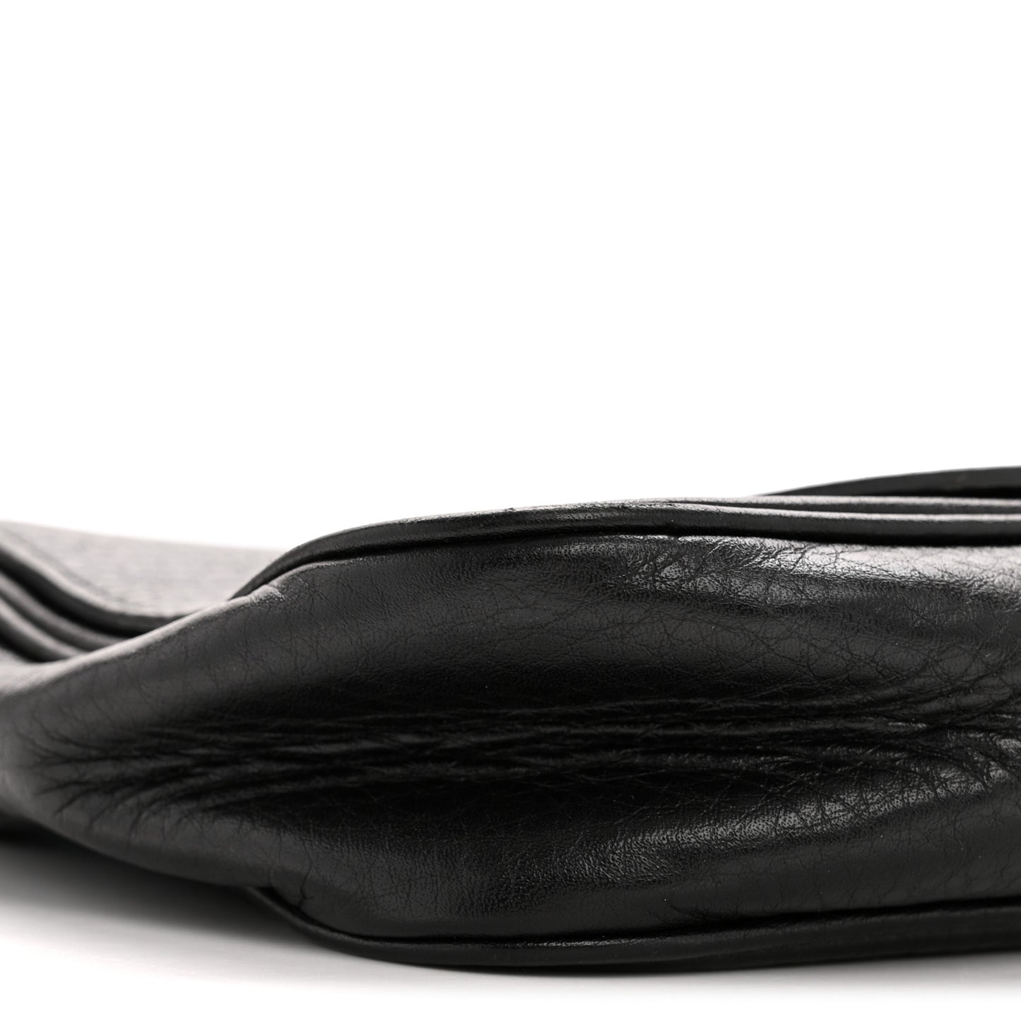 Pebbled Calfskin Small Soho Flap Crossbody Black