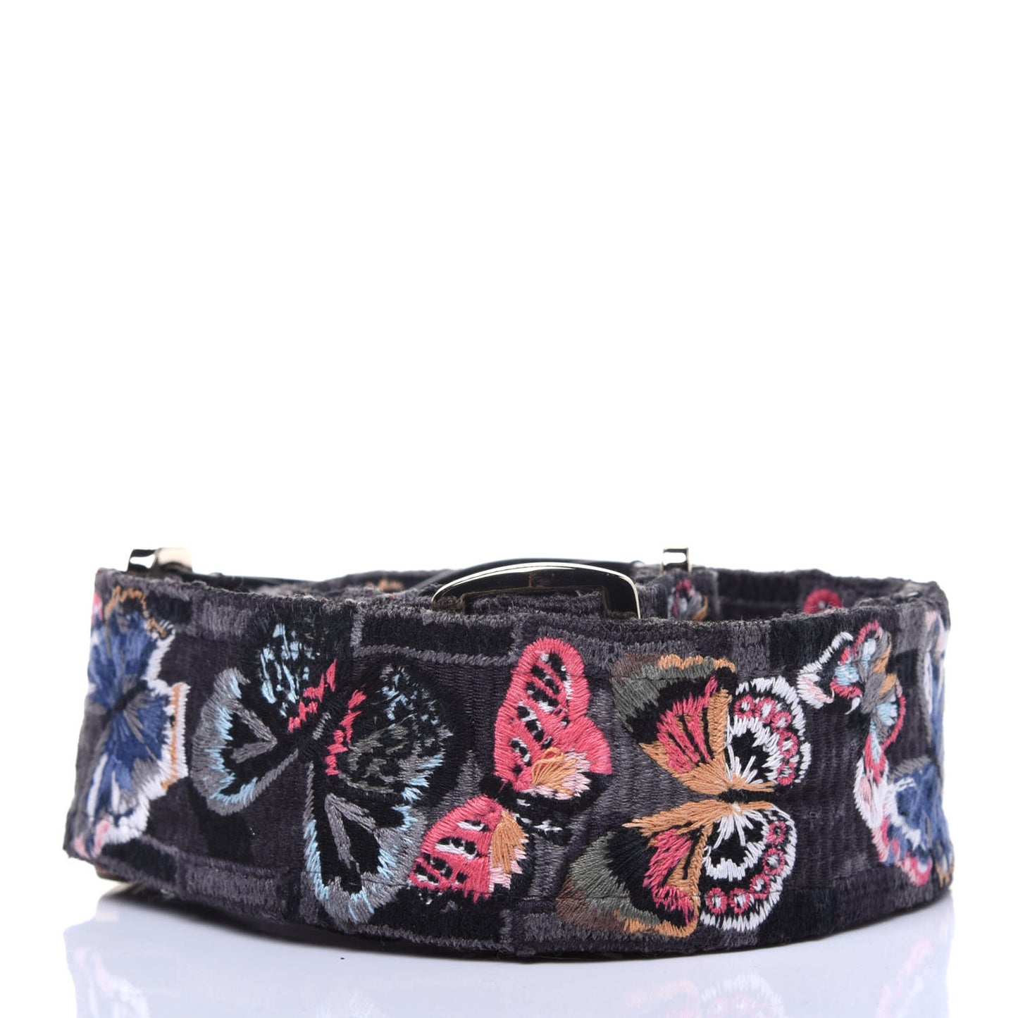 Canvas Camubutterfly Rockstud Guitar Strap Multicolor