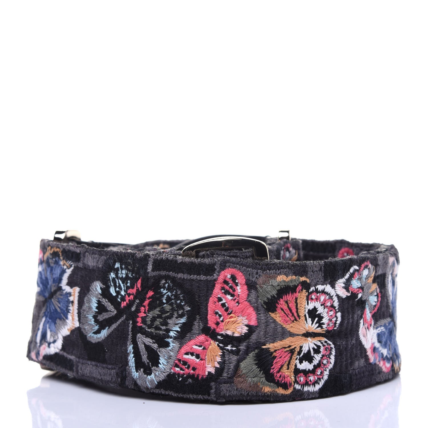 Valentino Garavani Canvas Camubutterfly Rockstud Guitar Strap Multicolor 2 of 7