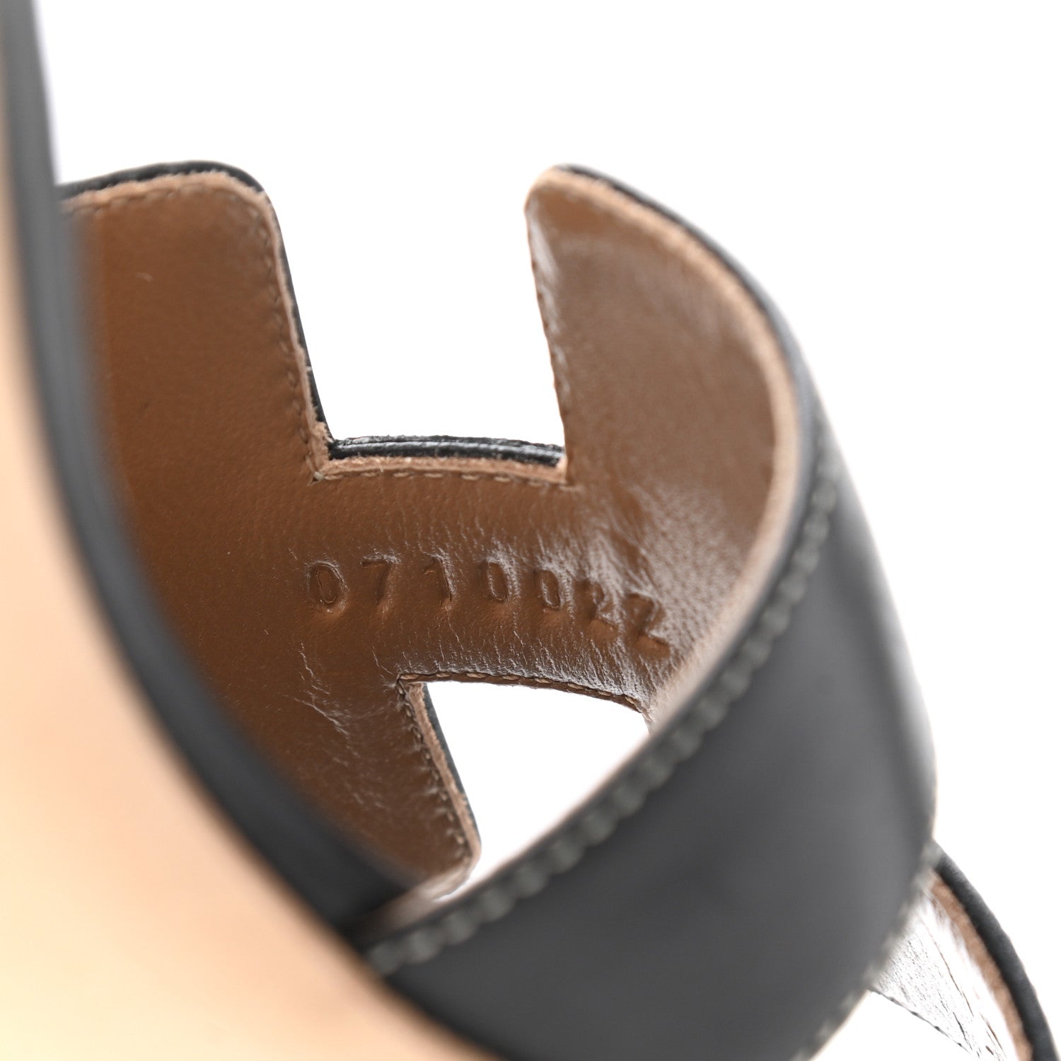 Hermes Calfskin Oasis Sandals 38 Black 8 of 9