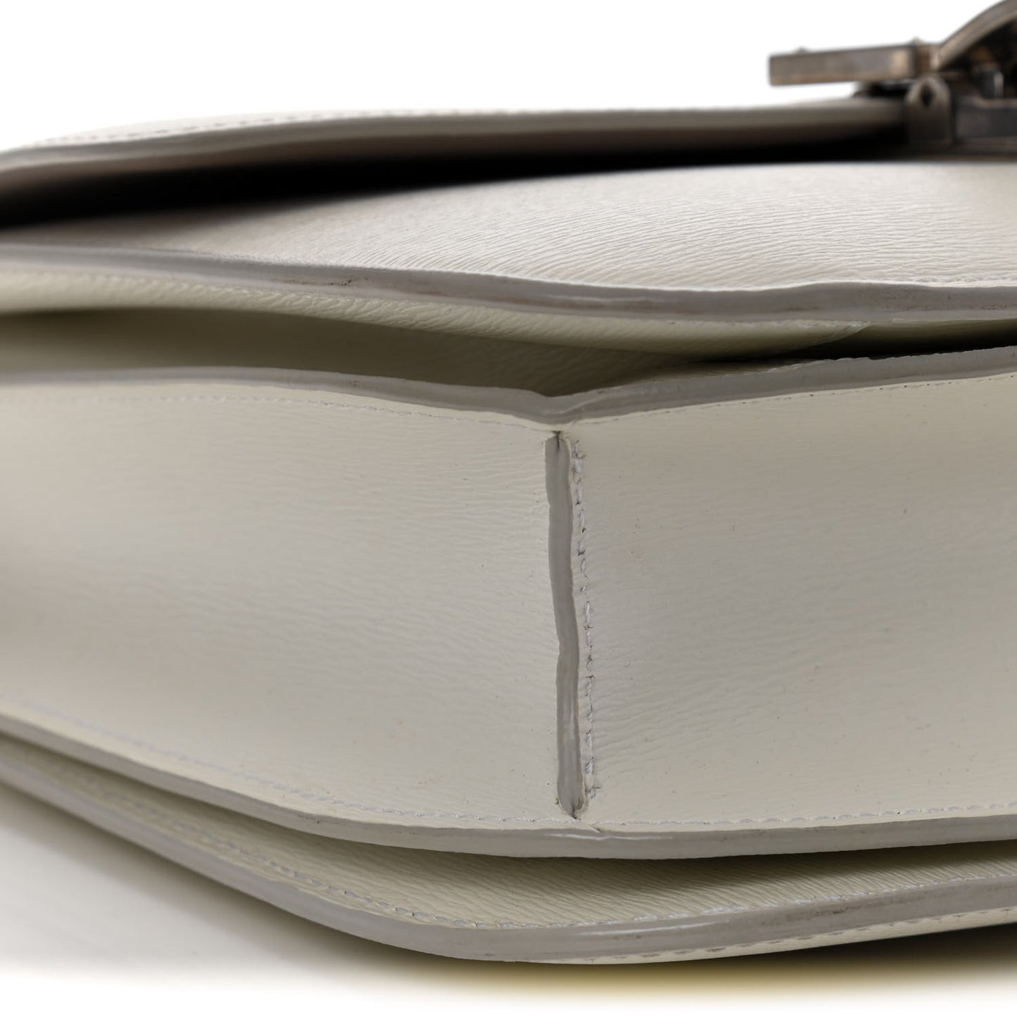 Liege Calfskin Medium Classic Box Flap Bag White