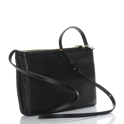Celine Lambskin Large Trio Crossbody Bag Black 3 of 7