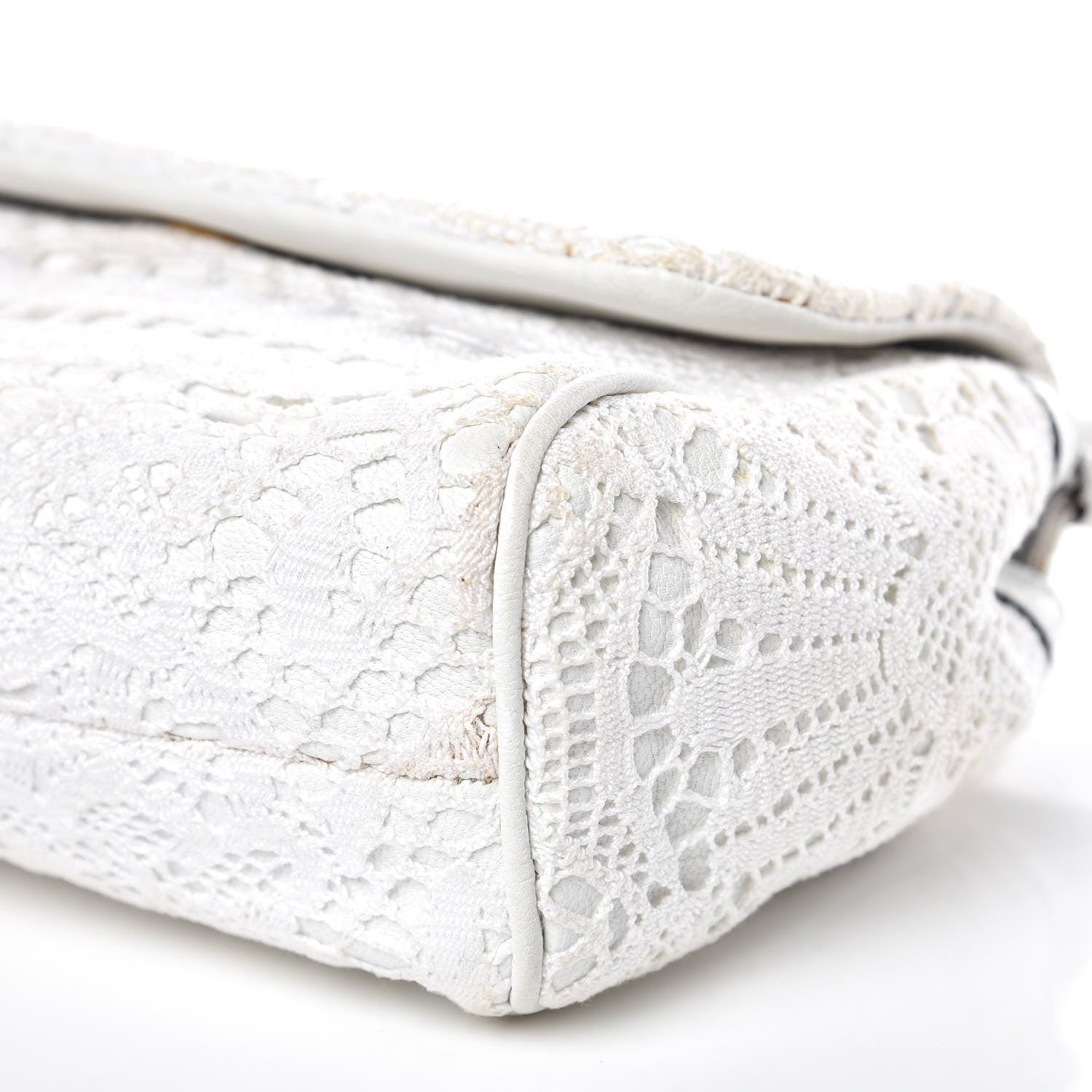 Dolce & Gabbana Calfskin Lace Small Miss Sicily Satchel White 8 of 12