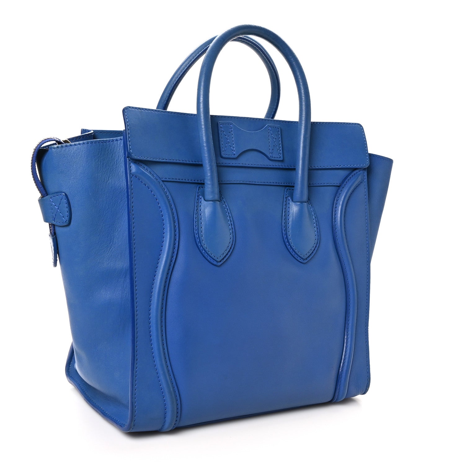 Celine Smooth Calfskin Mini Luggage Royal Blue 3 of 9