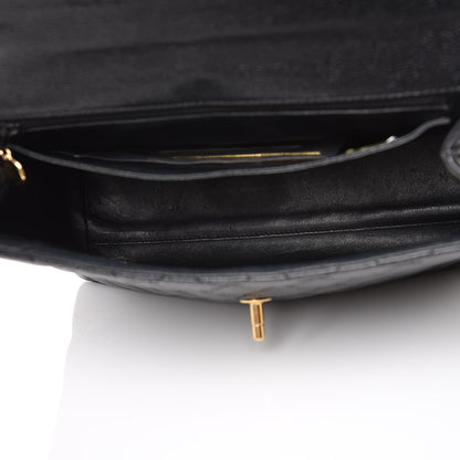 Chanel Caviar Quilted Jumbo Kelly Flap Black 5 of 15